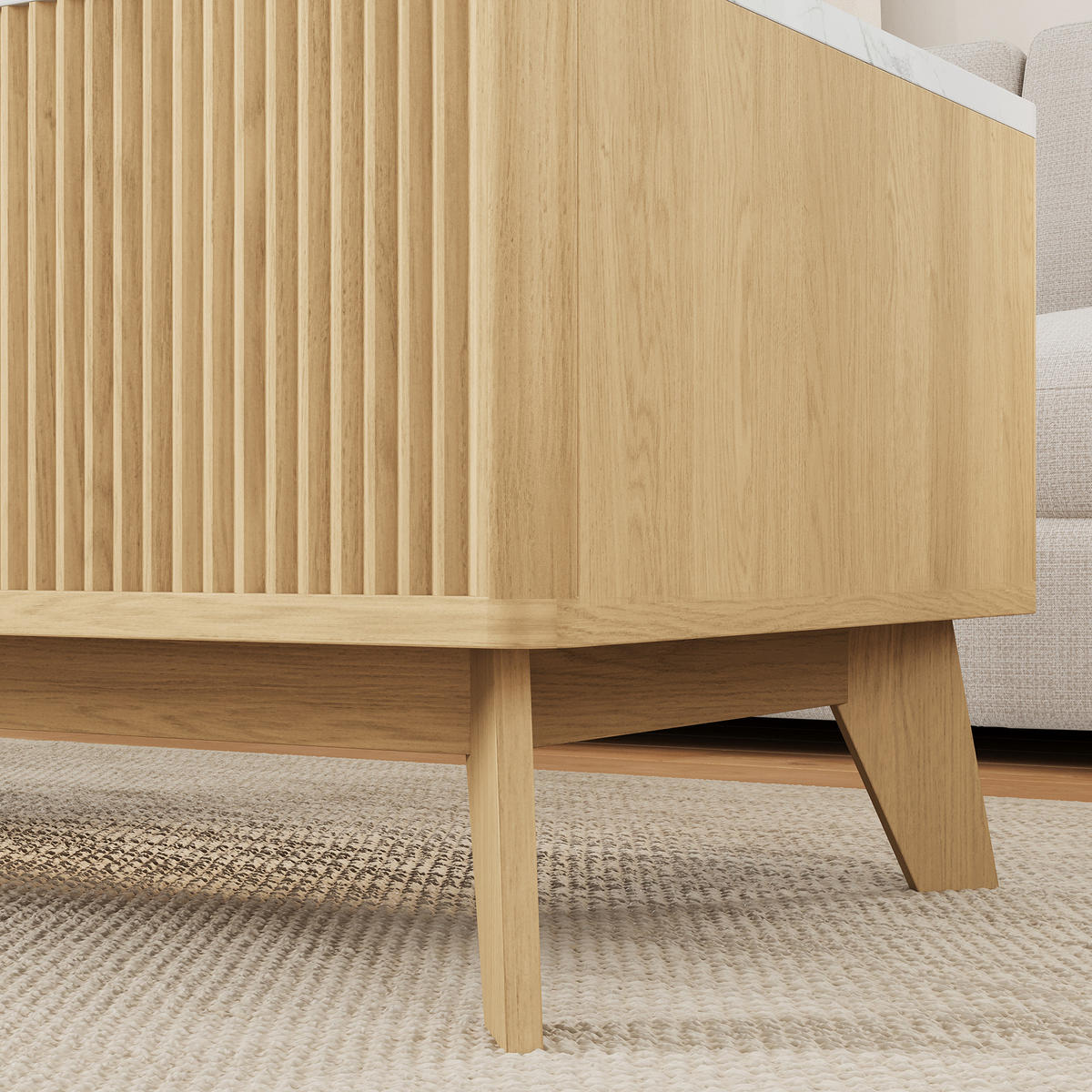 COUCHTISCH HOLZOPTIK klappbar mit verstecktem Aufbewahrungsfach - Eichefarben, Holz (105/32/42cm) - SHOPENTRA