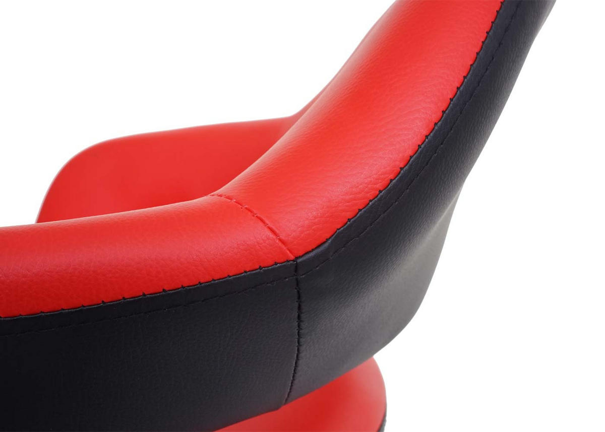 BARHOCKER Rot, Schwarz - Rot/Schwarz, Textil (51/105/55cm) - MCW