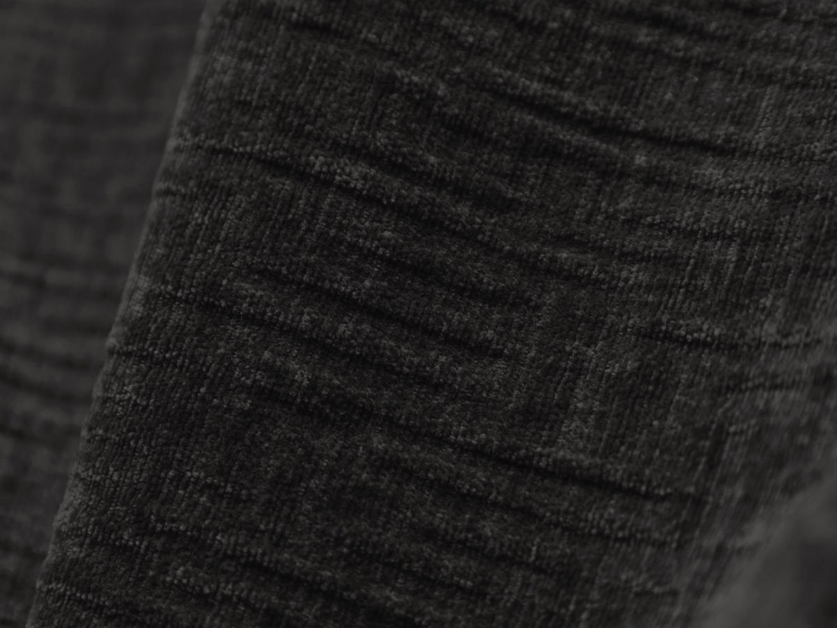 POUF Kaelle aus Chenille-Stoff schwarz - Schwarz, Textil (80/38/100cm) - Micadoni