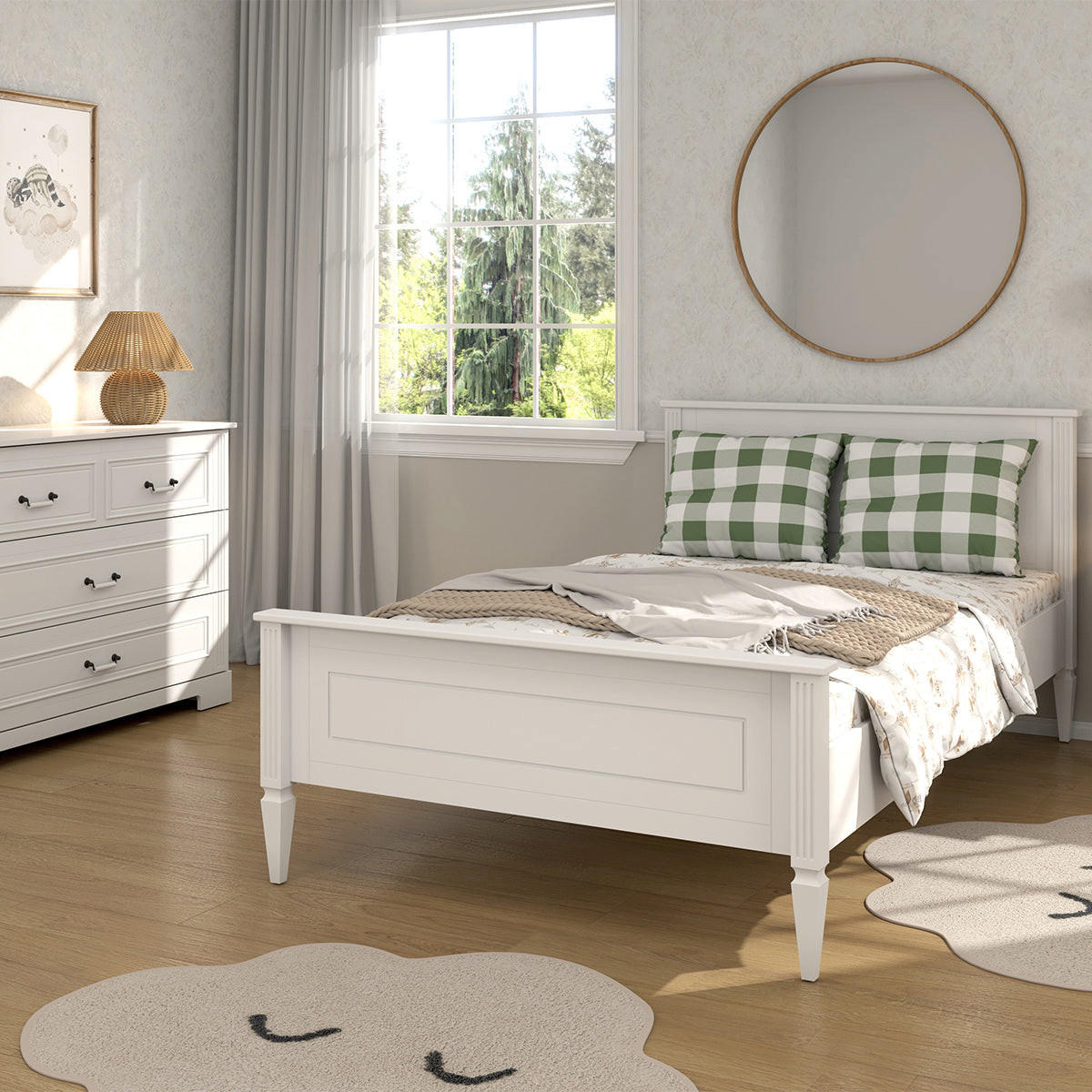BETT 120/200 Ines Weiß - Weiß, Holzwerkstoff (120/200cm) - Petits-meubles