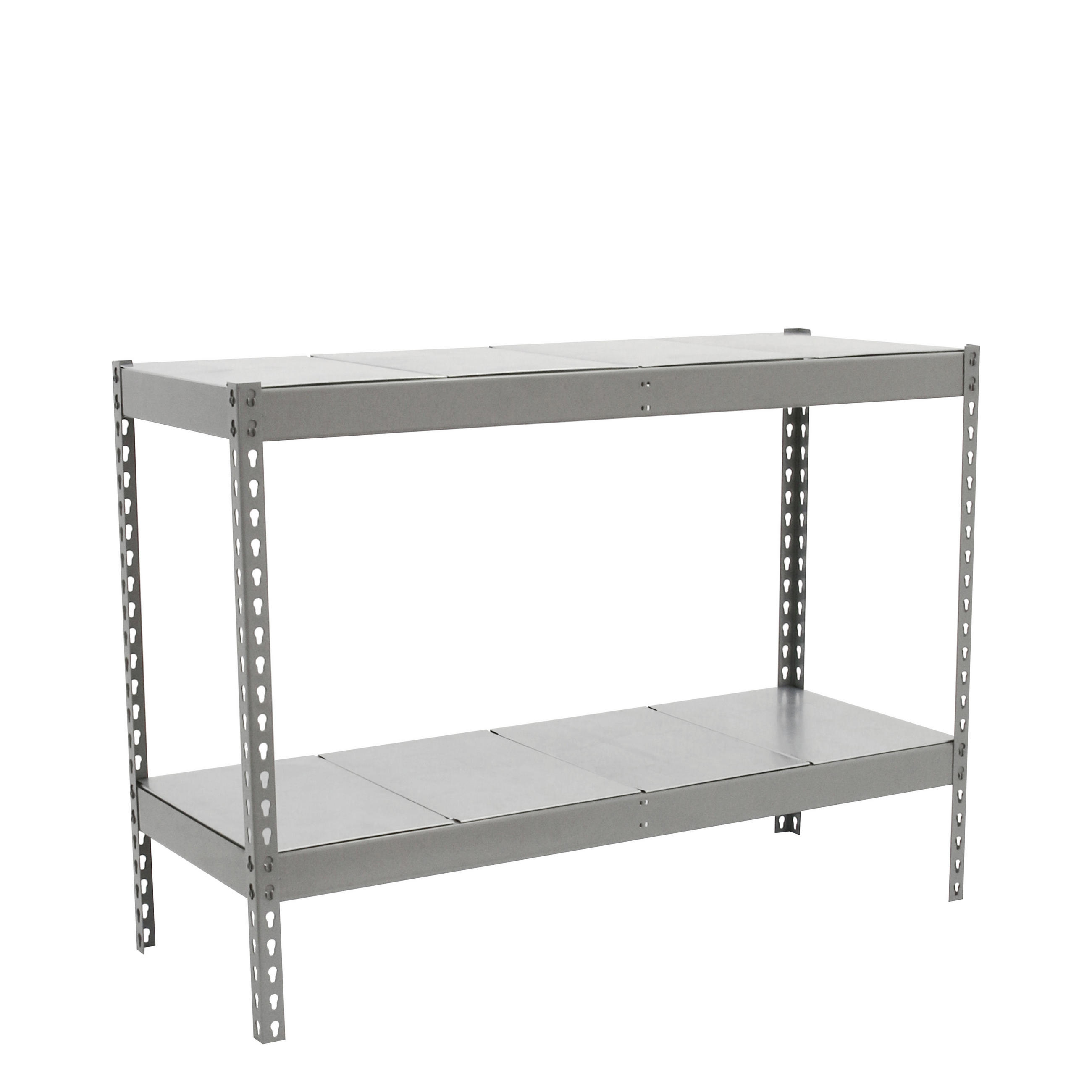 SCHWERLASTREGAL Metal Beast Two HxBxT 90 x 150 x 75 cm 2 Ebenen Fachlast 600 kg Verzinkt - Silberfarben, Metall (150/90/75cm) - PROREGAL