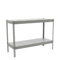 SCHWERLASTREGAL Metal Beast Two HxBxT 90 x 120 x 45 cm 2 Ebenen Fachlast 600 kg Verzinkt - Silberfarben, Metall (120/90/45cm) - PROREGAL