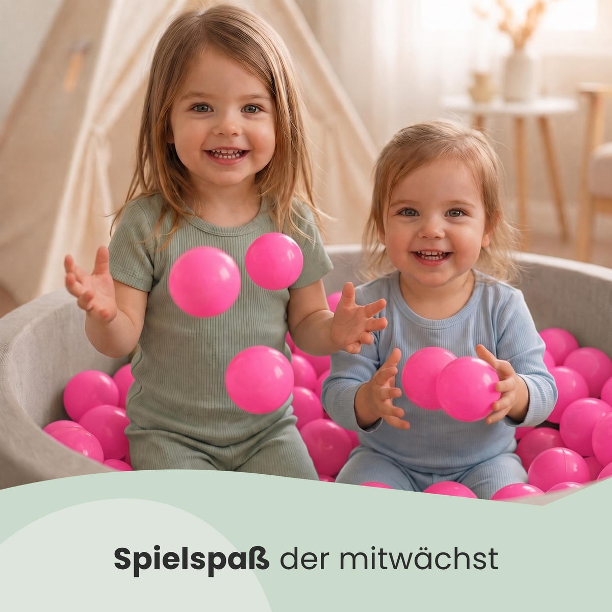 BÄLLEBAD-BÄLLE 50 Stück, Pink, 5.5 cm - Pink, Kunststoff (5.5/5.5/5.5cm) - Littletom