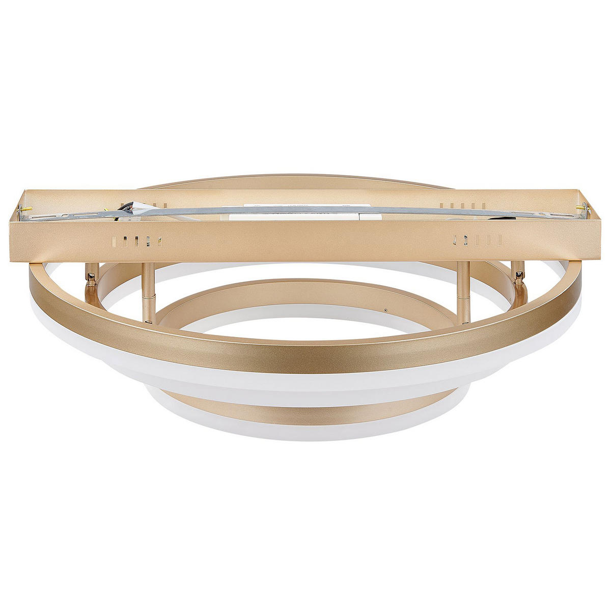 DECKENLEUCHTE Nore 52/52/20 cm - Goldfarben, Kunststoff (52/50/20cm) - Beliani