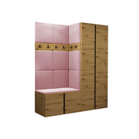 GARDEROBEN-SET Orion III - Eiche Artisan/Rosa, Holzwerkstoff/Kunststoff (158/186/46cm) - MIRJAN24