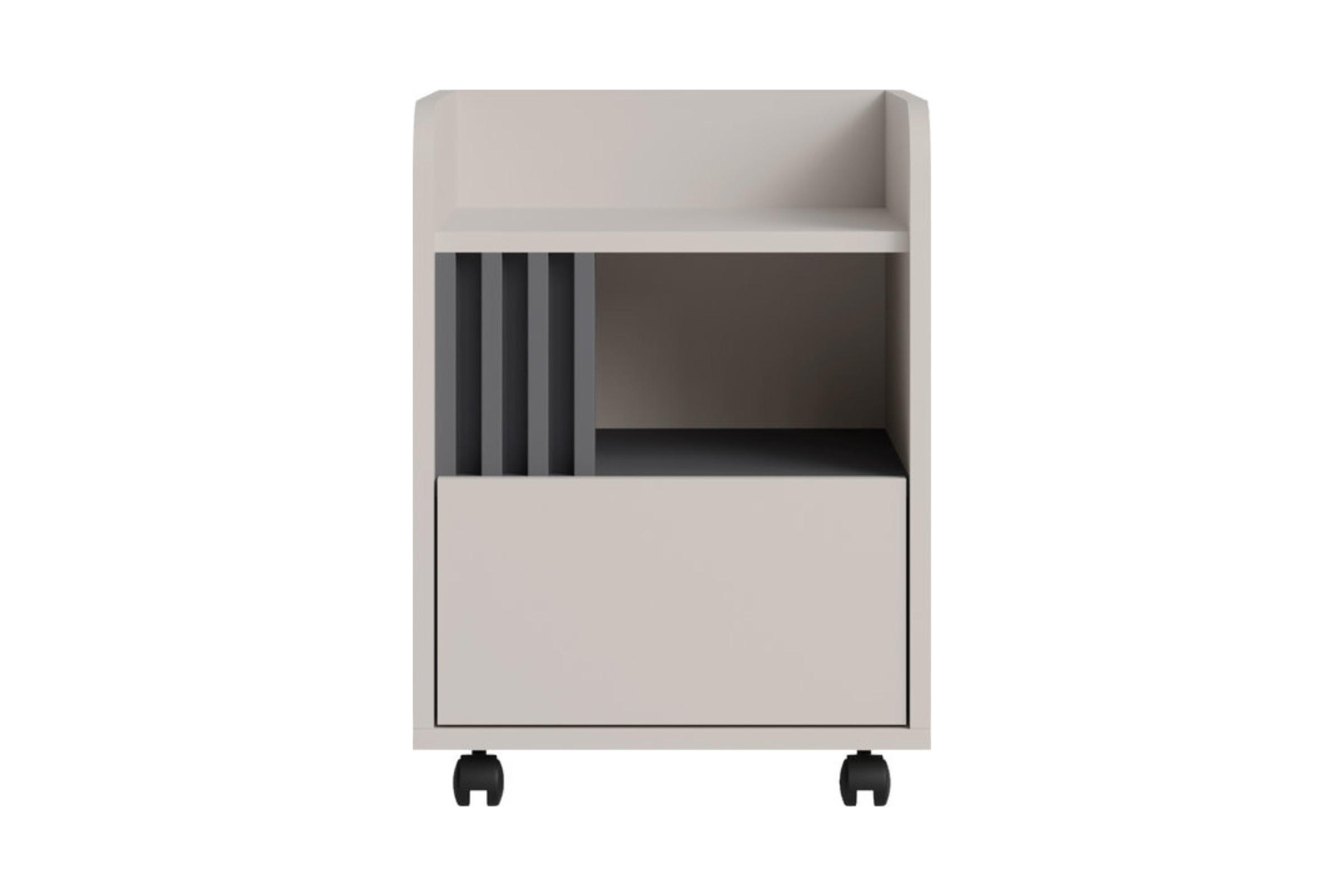 SCHREIBTISCH ALL 9 120/76/55 cm in Kaschmir mit Rollcontainer - Kaschmir, Holzwerkstoff (55/120/76cm) - Deine Möbel 24