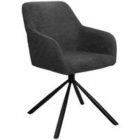 ESSZIMMERSTUHL Cuneo - Schwarz/Grau, Textil/Metall (56/85/60cm) - Mr. Deko