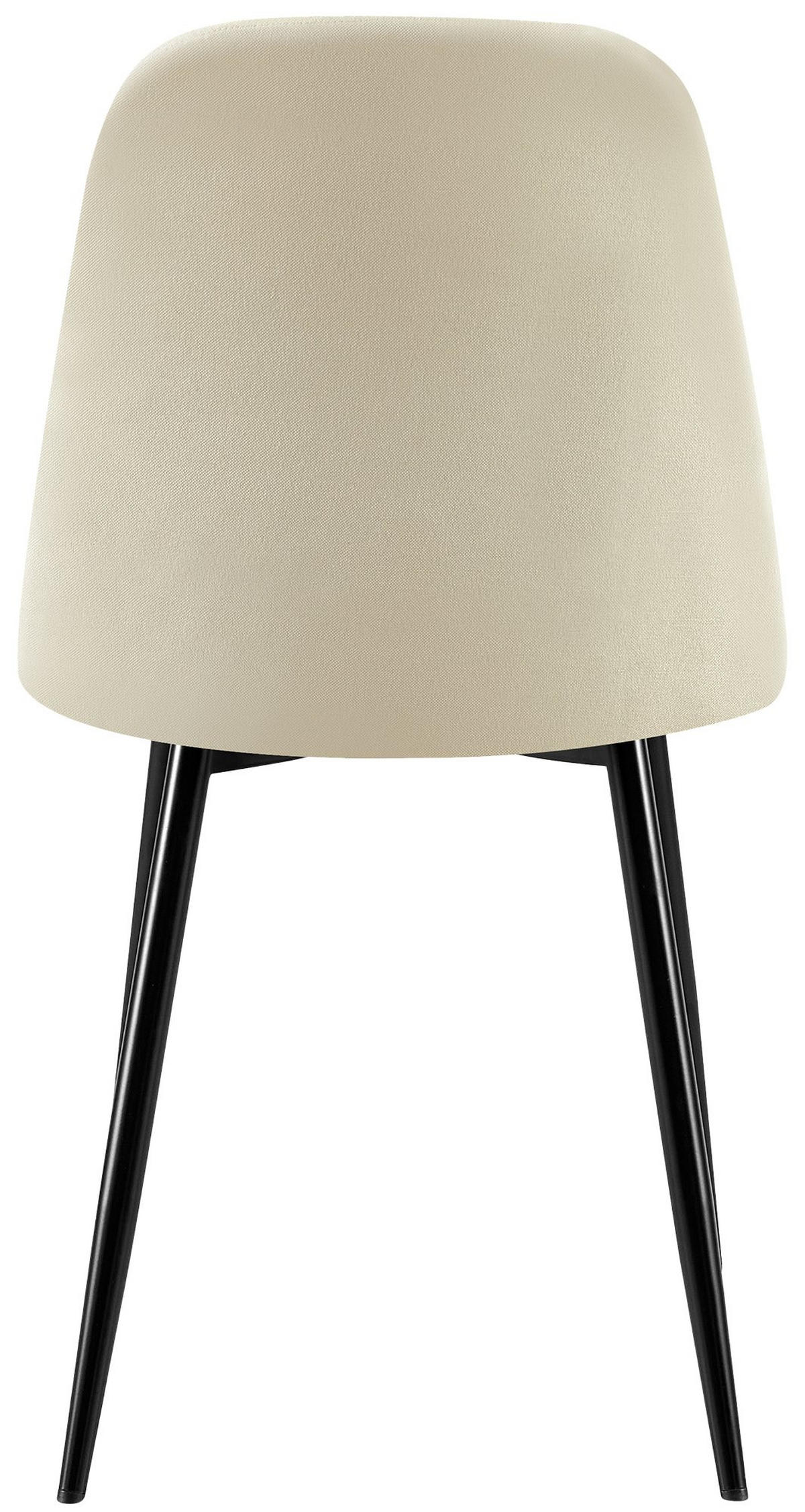 STUHL 4er Set Stoff Creme - Creme/Schwarz, Textil/Metall (44/88/54cm) - CLP