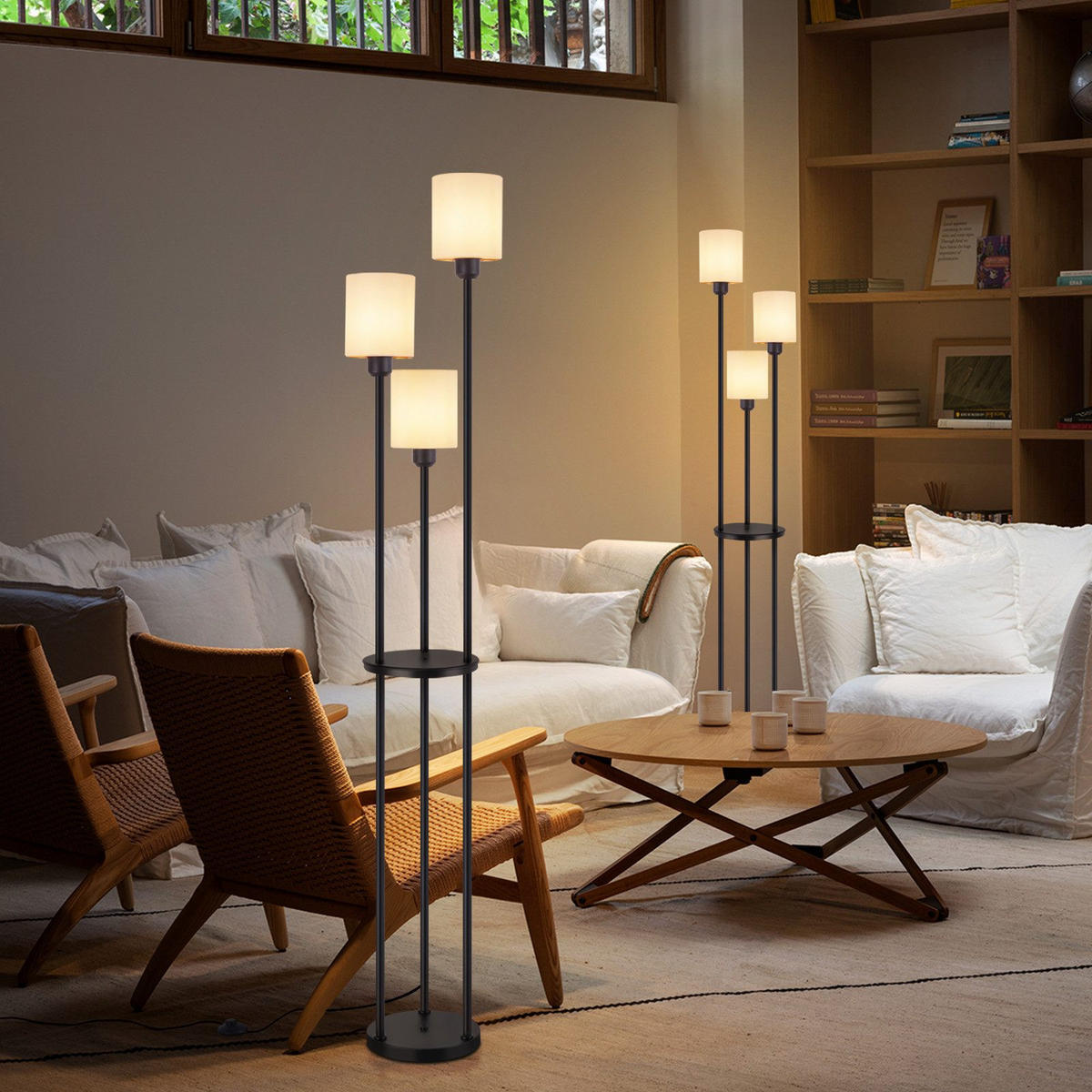 STEHLAMPE Jyvva 22.0/22.0/163.0 cm - Schwarz, Metall (22/22/163cm) - ZMH