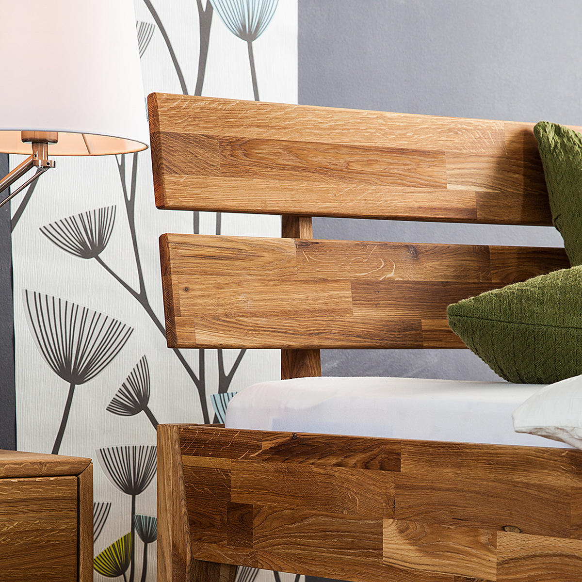 BETT - Massivholz - Eichefarben, Holz (160/200cm) - home24