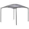 PERGOLA Stahl grau 305/305 cm Vomero - Schwarz/Grau, Kunststoff (305/212/305cm) - Beliani