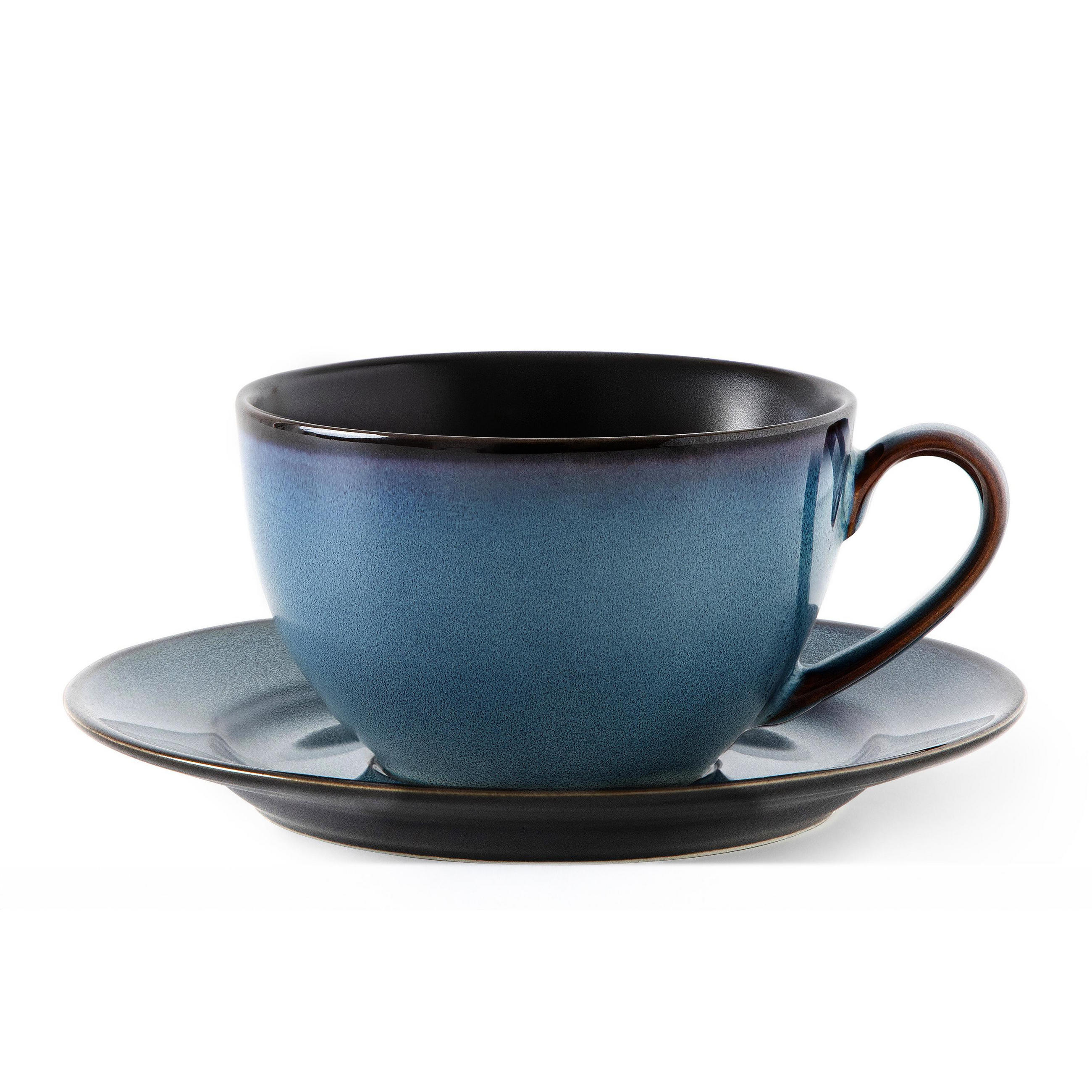 KAFFEESERVICE 6 Personen BALI 18-tlg - Blau, Keramik (9.5/6.5/9.5cm) - Ritzenhoff Breker