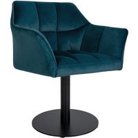 SESSEL Samt Grün - Schwarz/Grün, Textil/Metall (64/75/48cm) - CLP