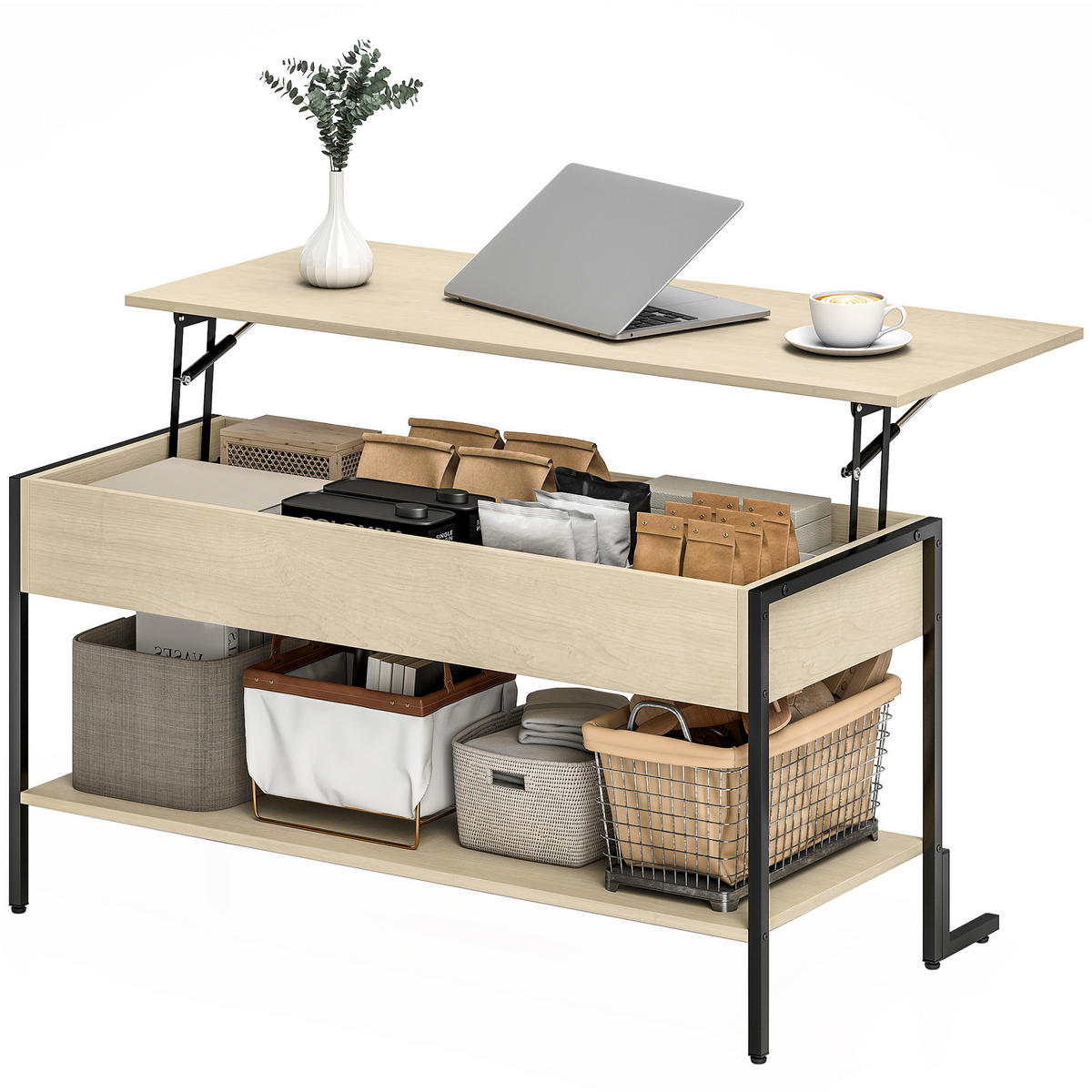 COUCHTISCH Beige 1 Stück - Beige, Kunststoff (95/40/59cm) - GiPP