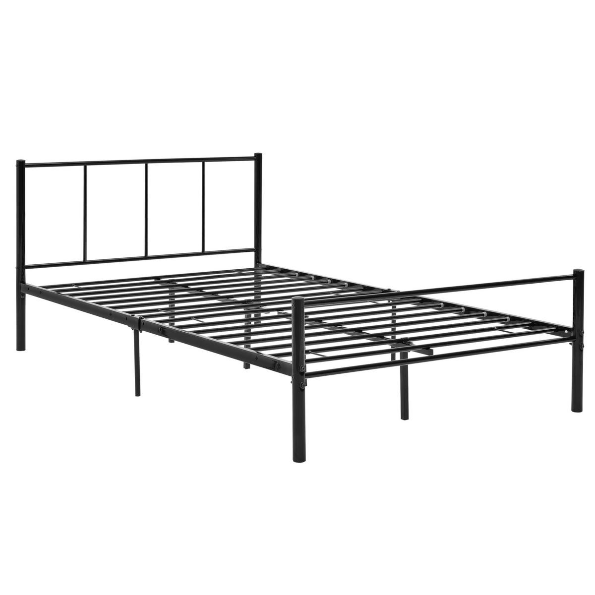 METALLBETT Laos - Schwarz, Metall (120/200cm) - [en.casa]