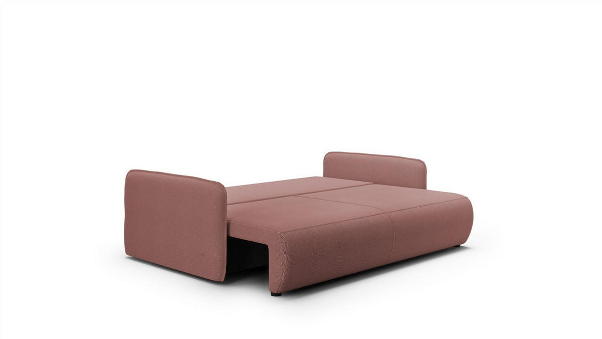 SCHLAFSOFA Calgary - Rosa, Holzwerkstoff/Textil (216/86/105cm) - Fun Möbel