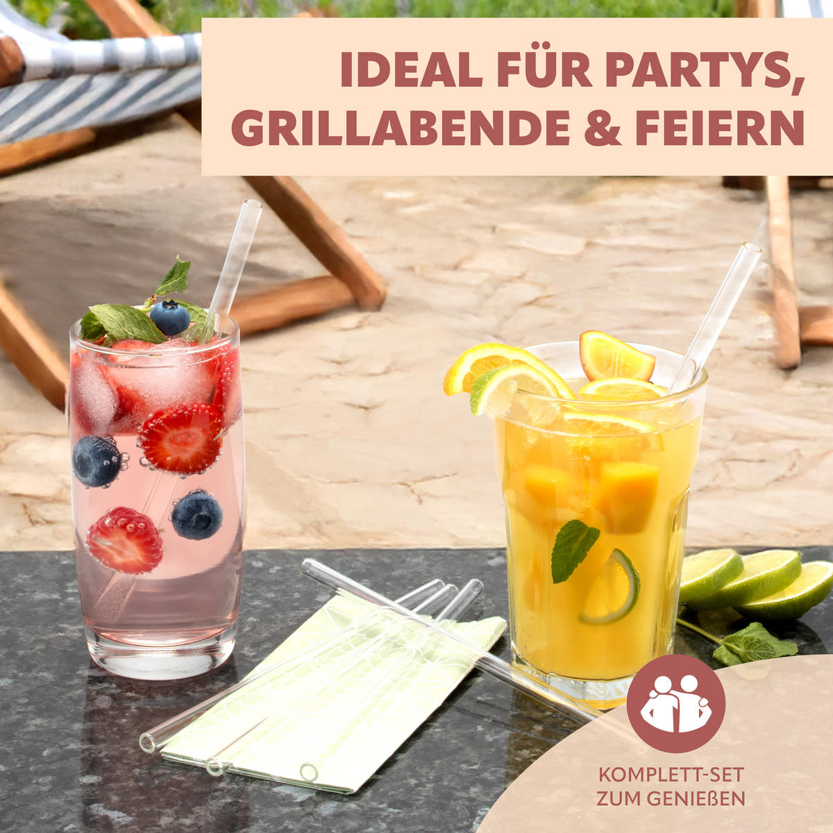 GLAS-TRINKHALME, transparent, Borosilikatglas - Transparent, Glas (0.8/20cm) - bremermann