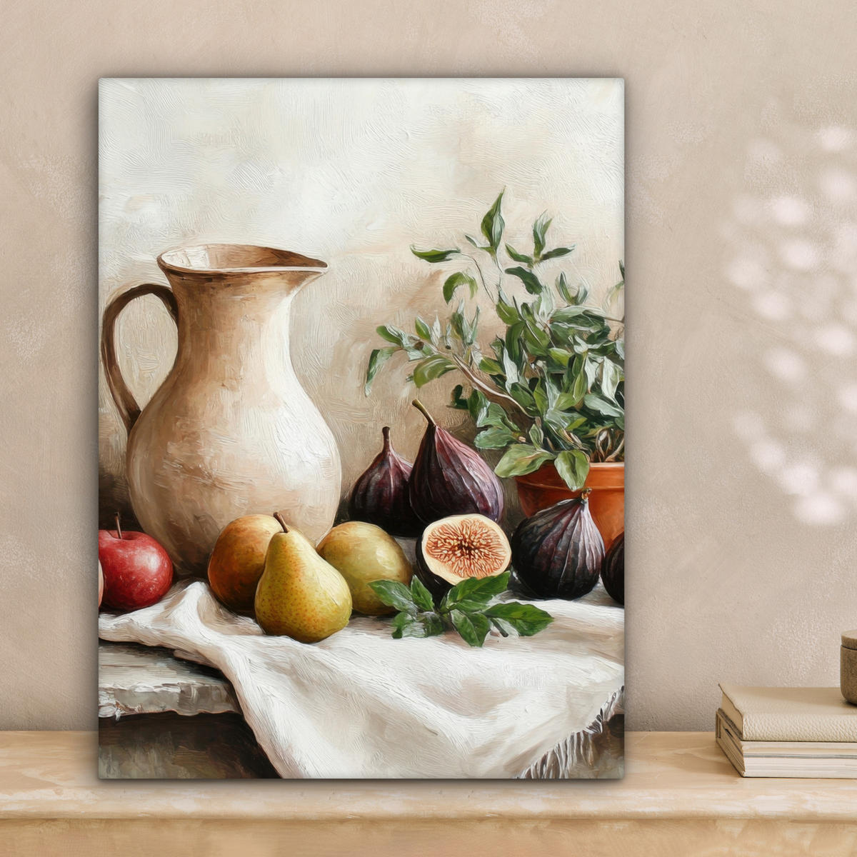 LEINWANDBILD Obst - Kräuter - Ländlich 30x40 cm - Naturfarben, Textil (30/40cm) - MuchoWow