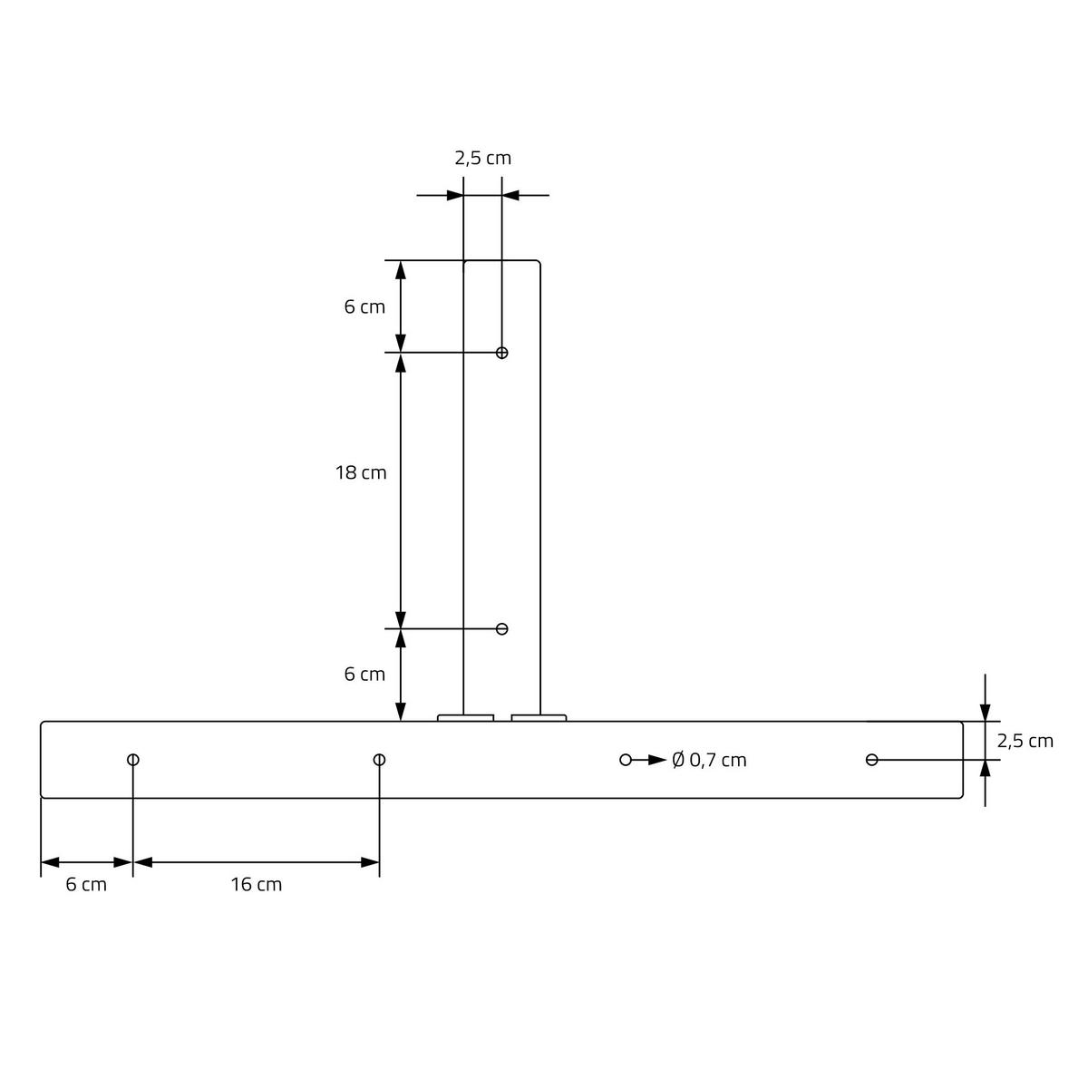 TISCHBEINE 2er Set T-Form 60x72 cm Schwarz - Schwarz, Metall (35/72/60cm) - ML-DESIGN