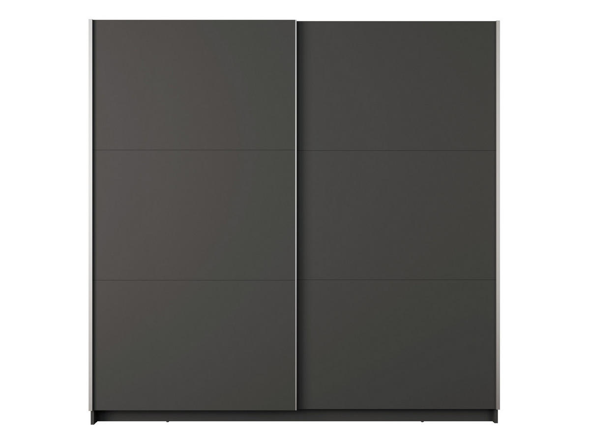 KLEIDERSCHRANK Graphit 201/207/55 - Graphitfarben, Holzwerkstoff (201/207/55cm) - RAUMHIRSCH FURNITURE
