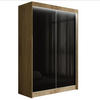KLEIDERSCHRANK PEKA mit LED - 150 cm - Eichefarben|Schwarz - Eichefarben/Schwarz, Holzwerkstoff (150/215/61cm) - ALTDECOR
