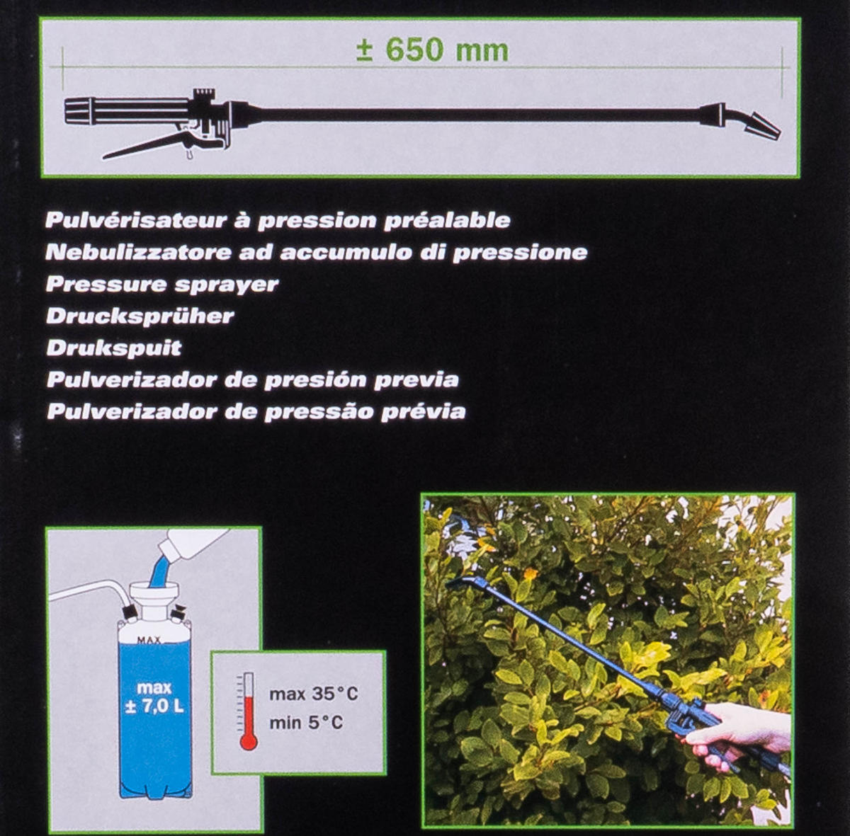 HANDDRUCKSPRÜHER Vito 7 Ribimex 6,85 l - Rot, Kunststoff (18/52.5/18cm)