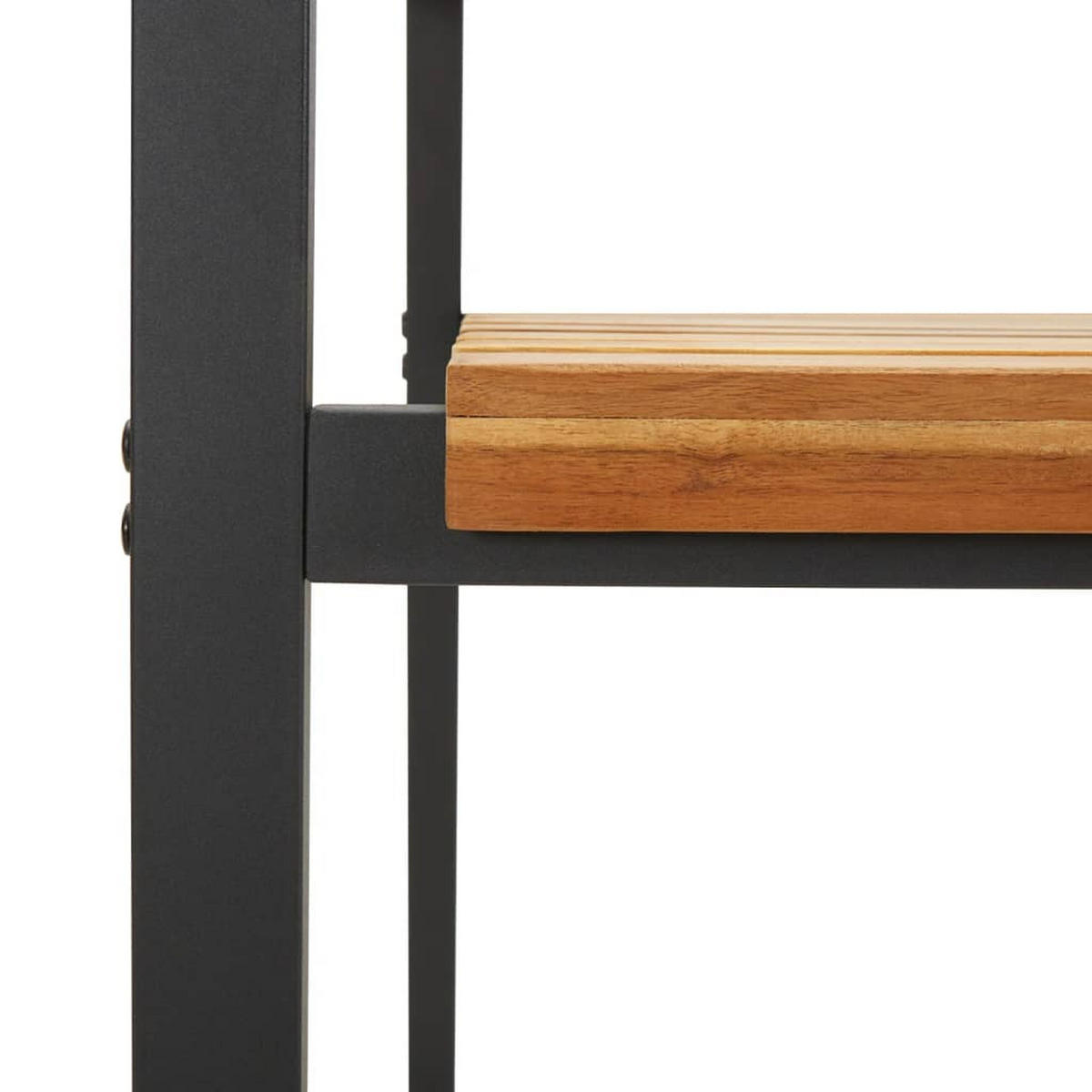 GARTENSTÜHLE Stapelbare 2er Set Massivholz Akazie Und Metall - Braun, Holz (56/87/54.5cm) - vidaXL