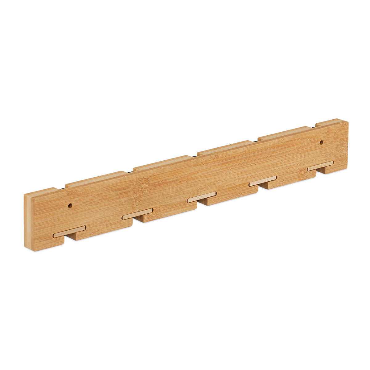 GARDEROBENLEISTE - Hellbraun, Holz/Metall (42/5.5/5cm) - Relaxdays