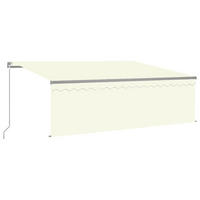 MARKISE Manuell Einziehbar mit Rollo 4x3 m Creme - Creme, Metall (400/300/300cm) - furnicato