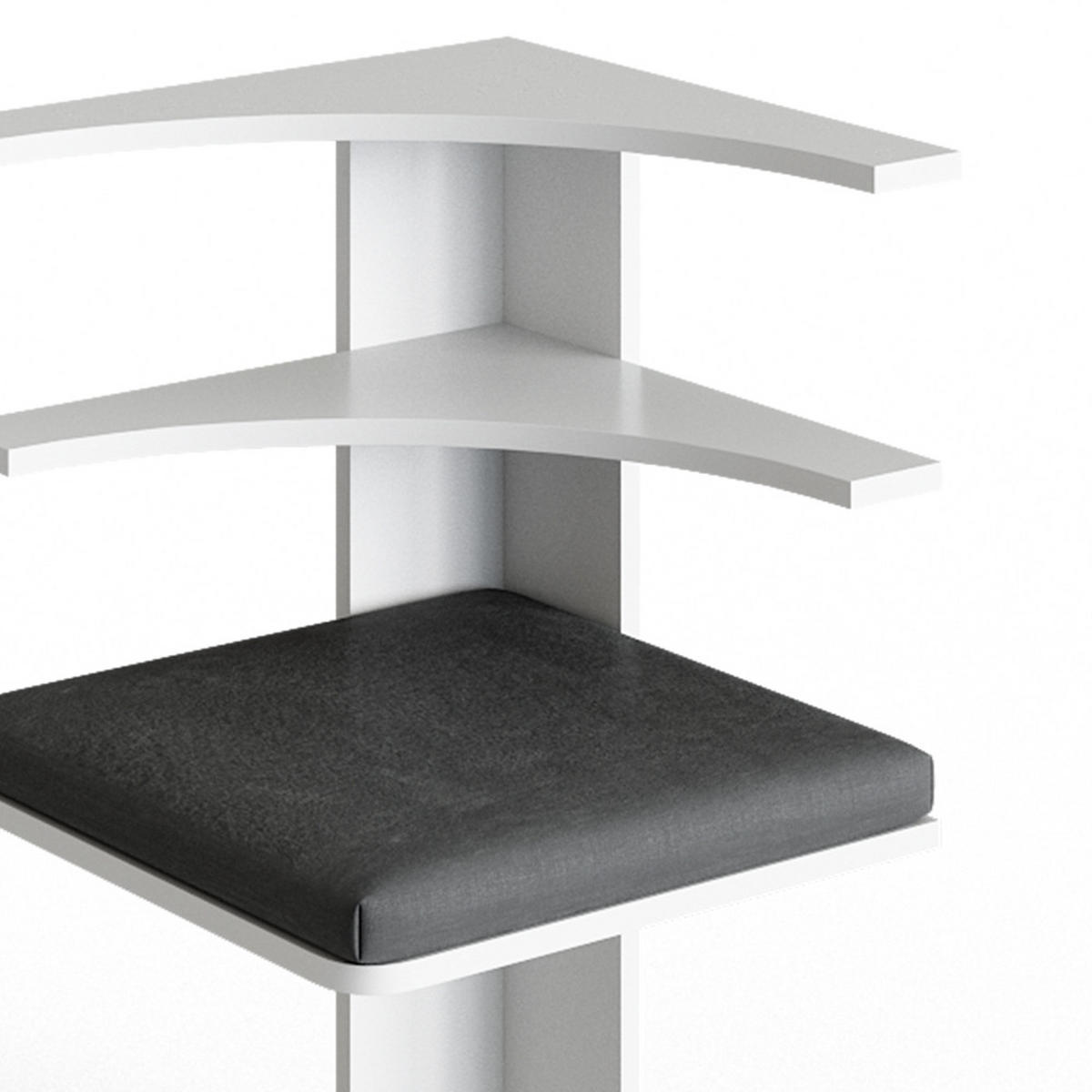 ESSZIMMER-ECKBANK Roman Weiß 43.5 x 43.5 cm - Anthrazit/Weiß, Holzwerkstoff (43.5/78/43.5cm) - Vicco