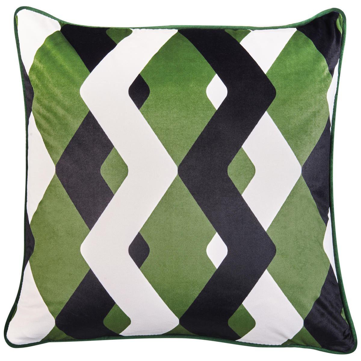 Gartenkissen 2er-Set Bunt 45/45 cm Sway - Multicolor/Schwarz, Textil (45/12/45cm) - Beliani