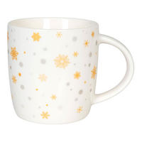 KAFFEEBECHER Simply Golden - Snow - Naturfarben, Keramik (0.35L) - Könitz