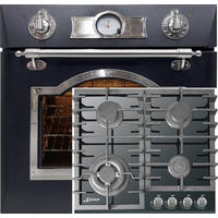 BACKOFEN-SET Elektro Einbau Backofen 60 cm EH 6355 Em Sil+KCG 6383 Gaskochfeld 60 cm - Schwarz, Metall (59.4/59.4/56.6cm) - Kaiser Küchengeräte