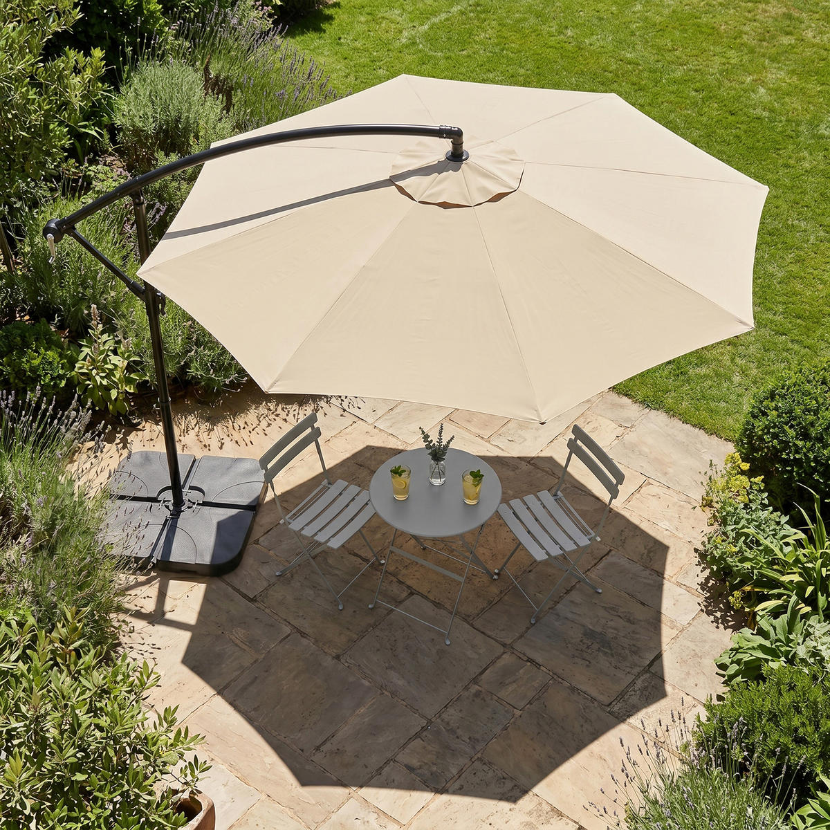 SONNENSCHRIM Beige 245/300 cm - Beige/Schwarz, Metall (300/300cm) - Akord