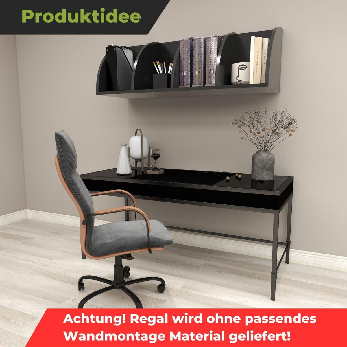 ECKREGAL CORNER 120 Holz Schwarz 4 Etagen 40/40/120 cm - Schwarz, Holzwerkstoff (40/120/40cm) - Coemo