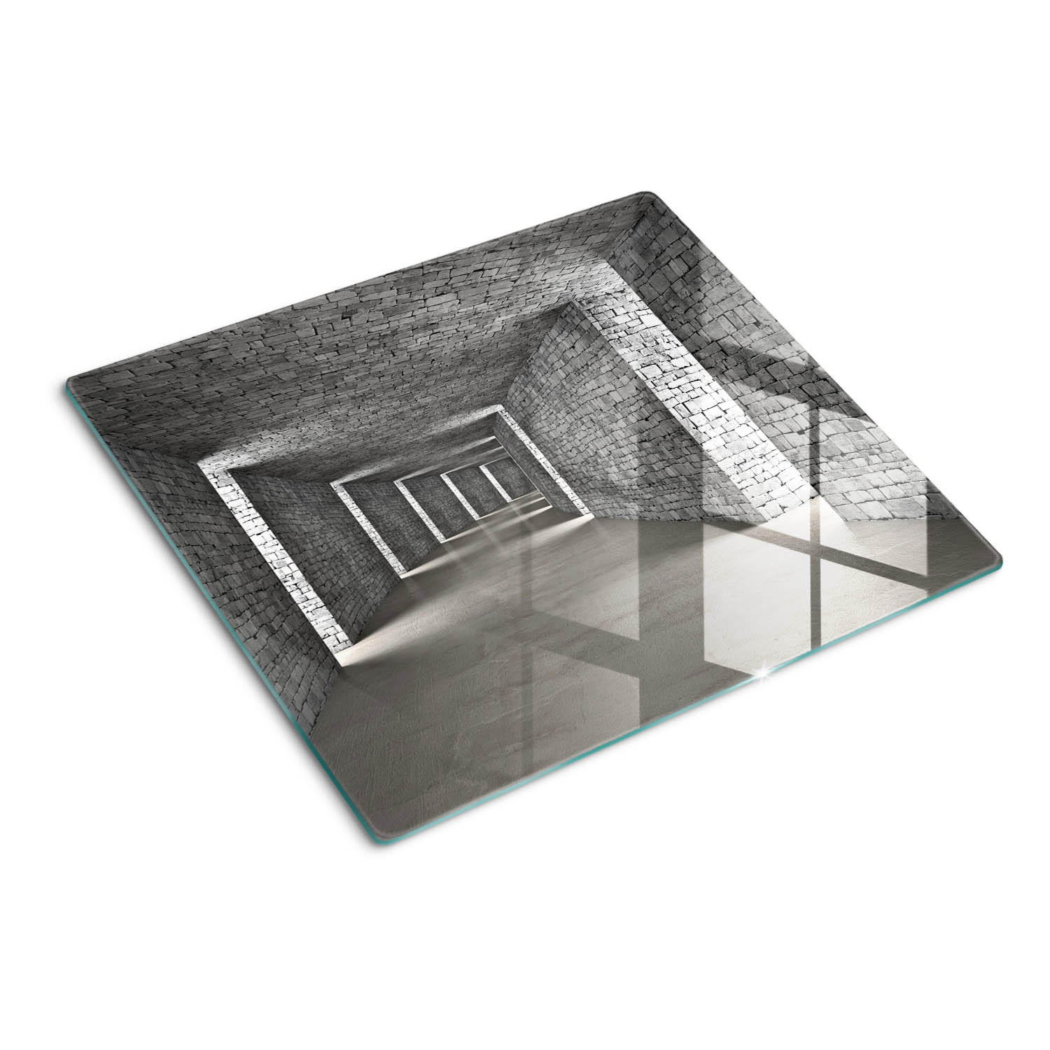 Tulup Glasplatte Grau 60x0.4x52 cm