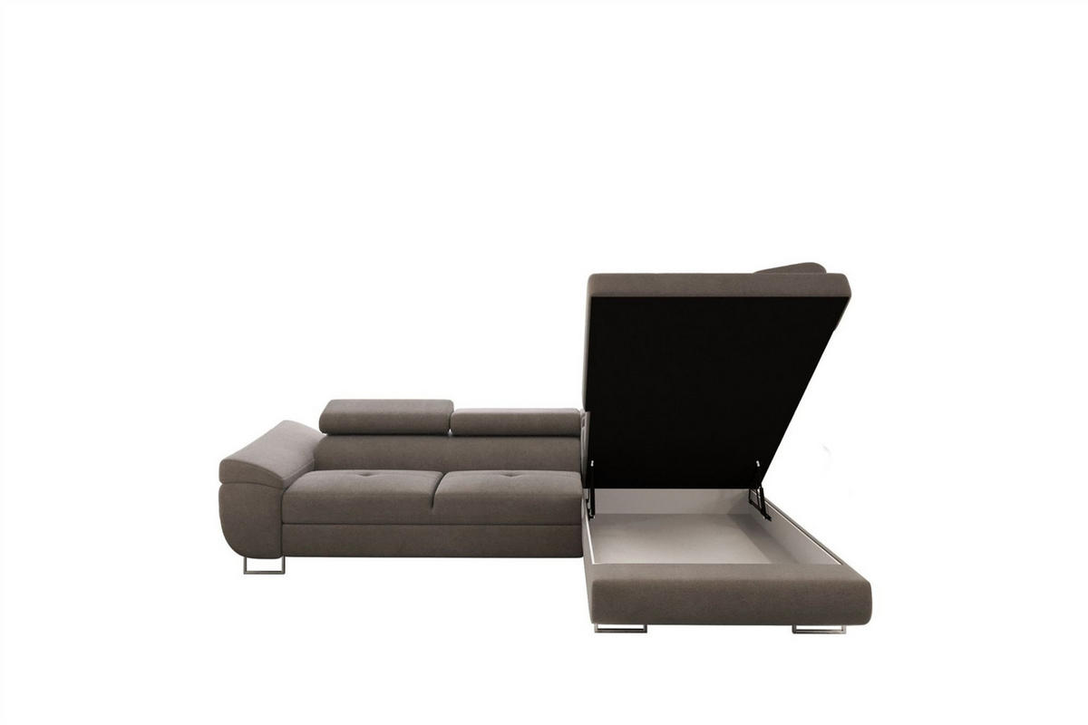 ECKSOFA Carmelo In Nova - Grau, Holzwerkstoff/Textil (275/202cm) - Fun Möbel