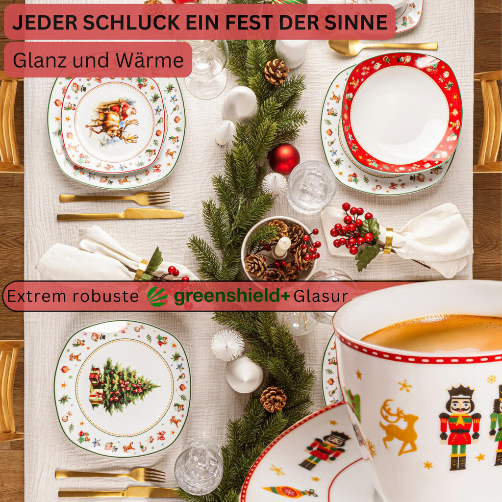 Thumbnail - Sänger Kaffeetassen, Weiß, Keramik, 46x28x46 cm, kratzfest, Essen & Trinken, Geschirr, Geschirr-Sets, Kaffeeservice