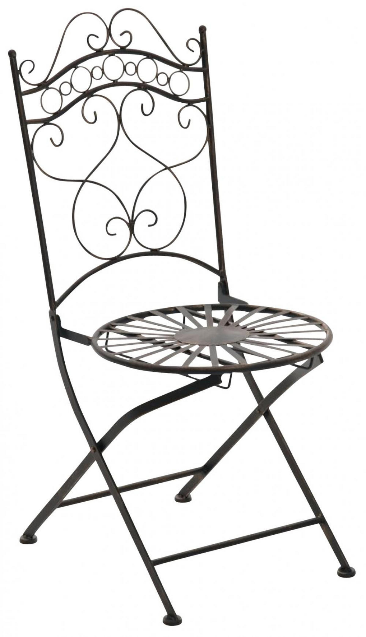 GARTENKLAPPSTUHL 2er Set Metall bronze - Bronzefarben, Metall (40/92/50cm) - CLP