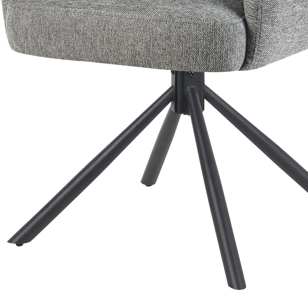 ARMLEHNSTUHL Mika-Jana 2er-Set - Schwarz/Grau, Textil/Metall (59/94/66cm) - DUBI Möbel