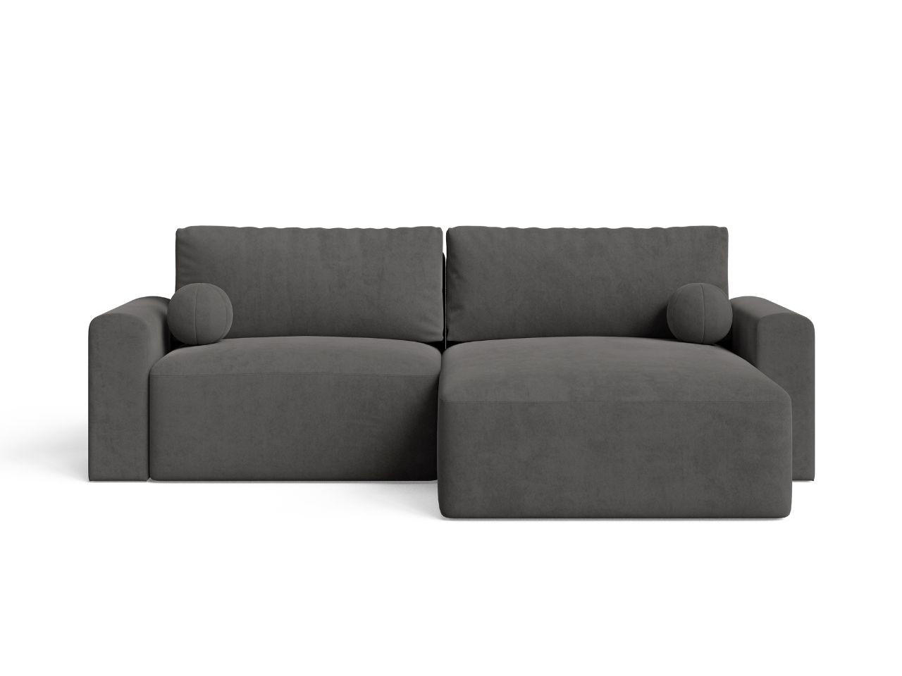 ECKSOFA Aurora Dunkelgrau - Dunkelgrau, Holz/Textil (259/145cm) - Graingold