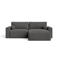 ECKSOFA Aurora Dunkelgrau - Dunkelgrau, Holz/Textil (259/145cm) - Graingold