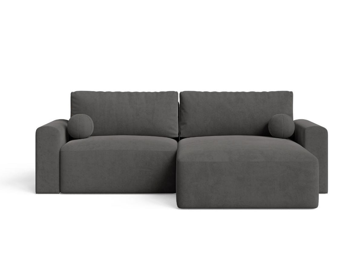 ECKSOFA Aurora Dunkelgrau - Dunkelgrau, Holz/Textil (259/145cm) - Graingold