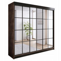 SCHIEBETÜRENSCHRANK ARI 3 mit Spiegel 250 - Dunkle Esche - Eschefarben, Holzwerkstoff (250/200/62cm) - Kier Furniture