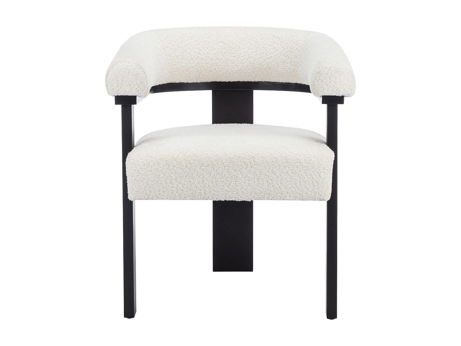 STUHL - 64 cm x 60 cm - Stoff - Schwarz, Weiß - LIVELIA - Weiß, Textil (64/78/60cm) - Vente-Unique
