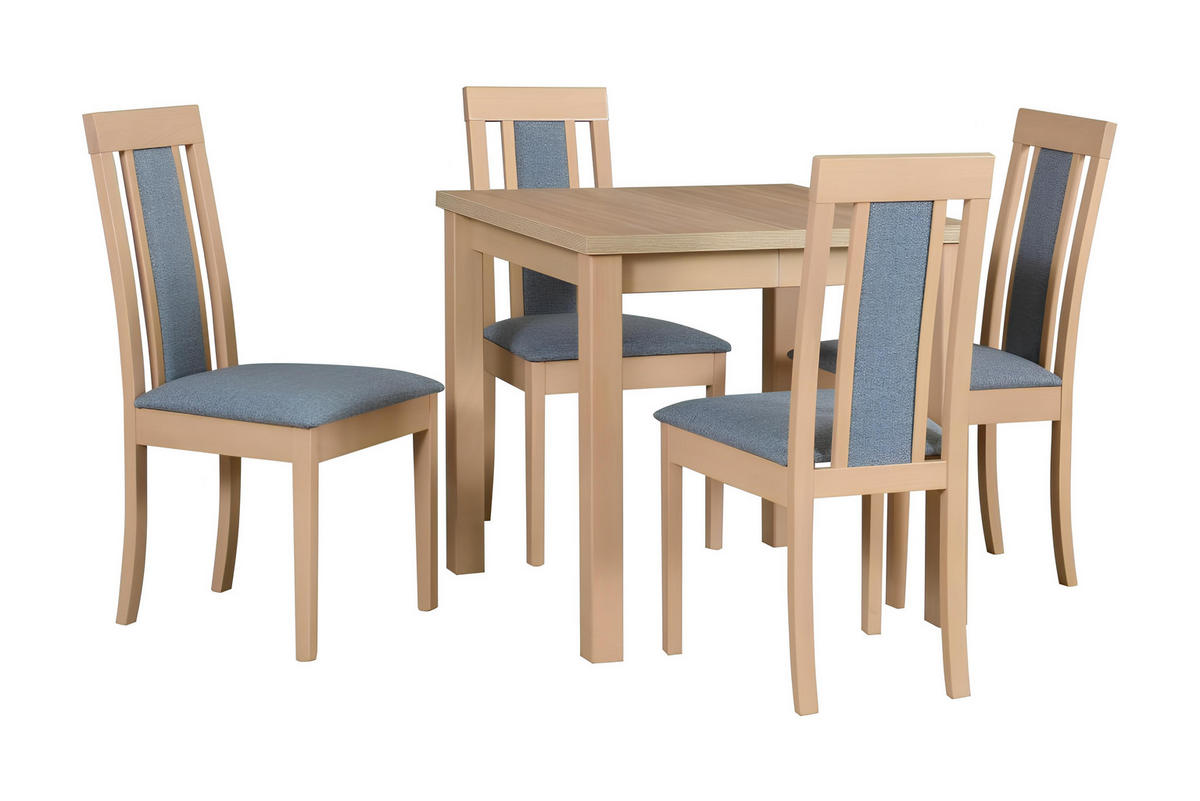 STUHL 2er Set Roma 11, sonoma - Fango/Sonoma Eiche, Holz (45/96/41cm) - Leaf Design