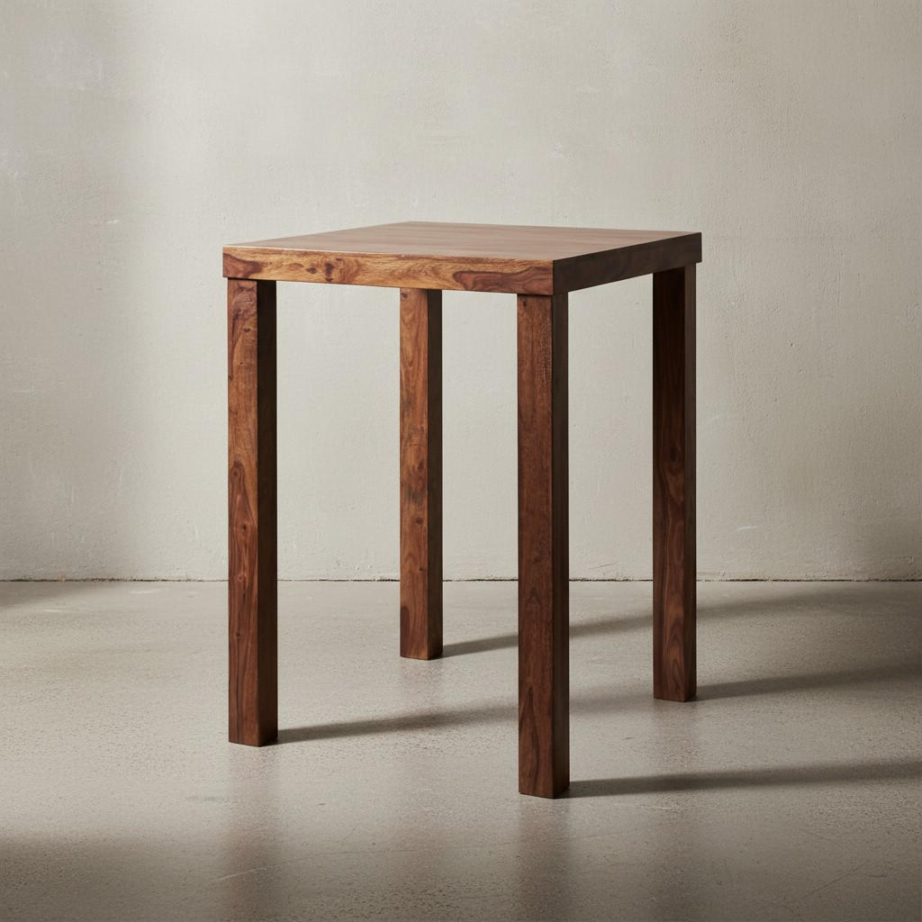 BARTISCH – Rustikal, Massivholz, stabile Konstruktion, individuelles Design - Braun, Holz (80/110/80cm) - KADIMA DESIGN