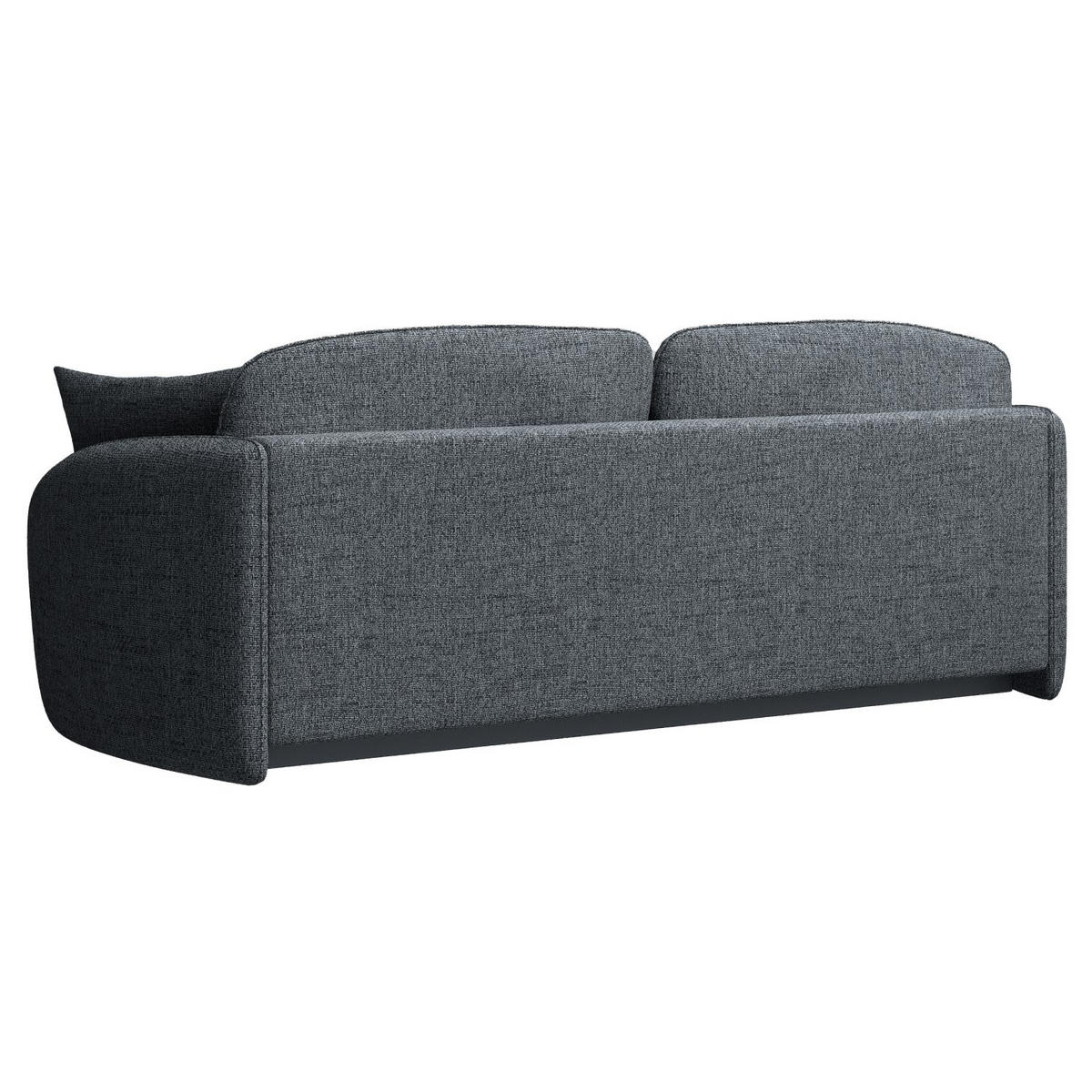 3-SITZER-SOFA Savoy Dunkelgrau mit Schlaffunktion - Dunkelgrau/Schwarz, Kunststoff/Textil (254/96/105cm) - Selsey