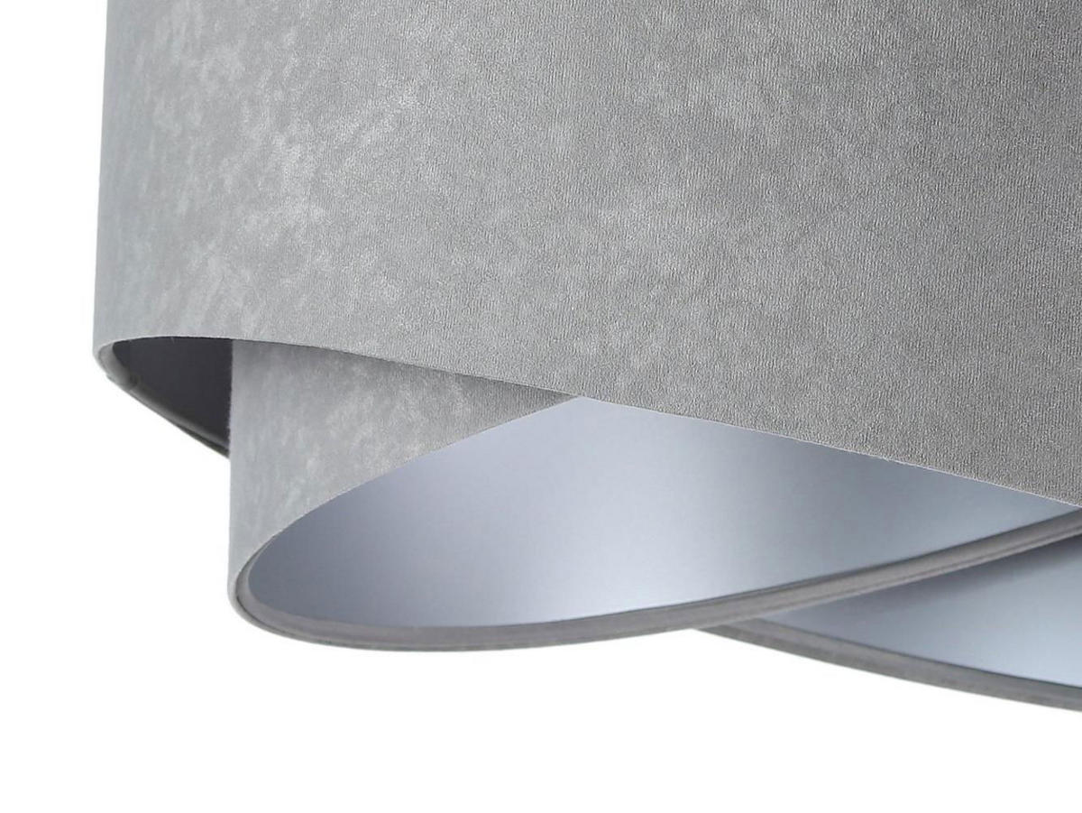 HÄNGELEUCHTE Grau 50/23 cm - Silberfarben, Kunststoff (50/1.3/23cm) - ONZENO