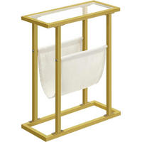 BEISTELLTISCH mit Zeitschriftenhalter Gold 40 x 18 x 55 cm - Goldfarben, Metall (40/18/55cm)